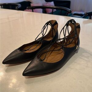 Aquazurra lace up flats